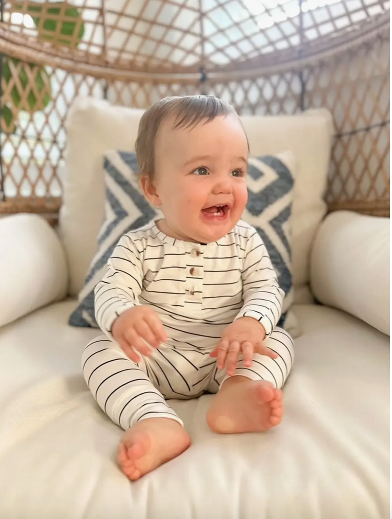 Black & White Stripe 2 piece outfit