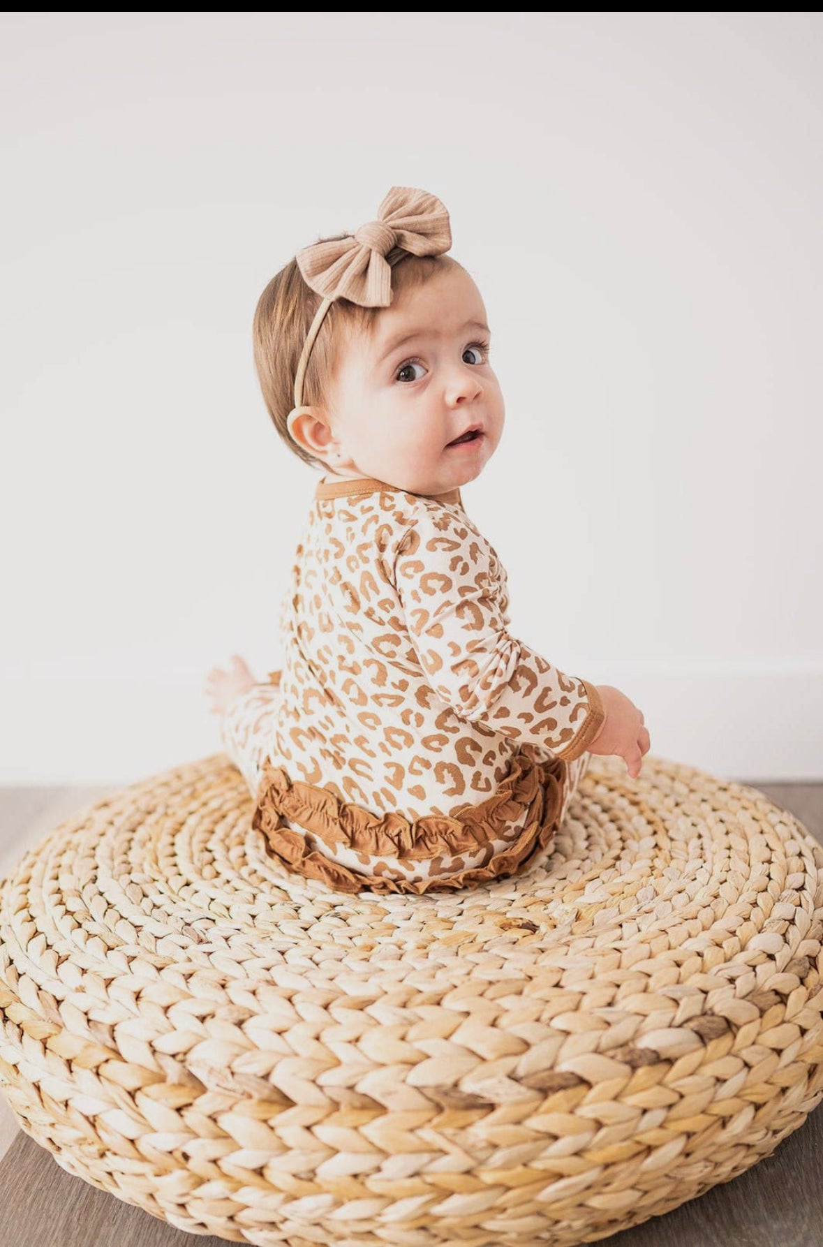 Ruffle Zipper One Piece - Leopard