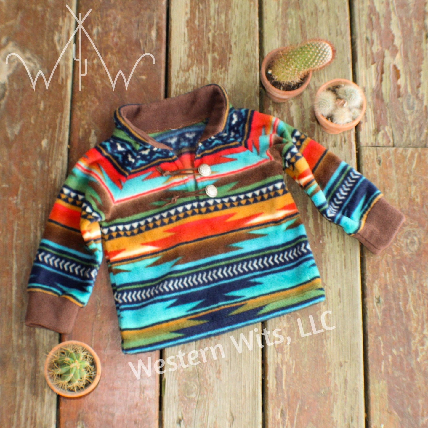 Serape Sunset Fleece Pullover