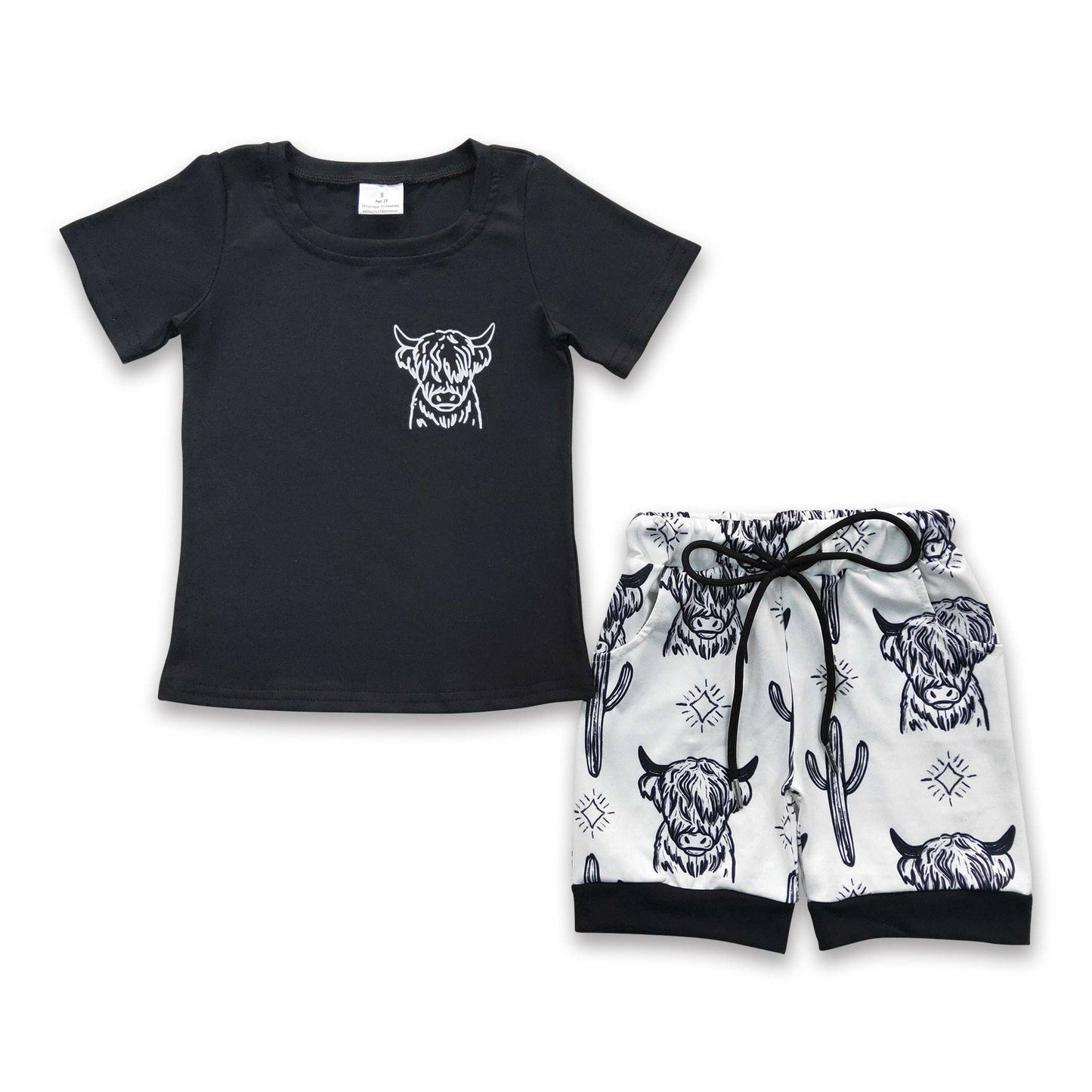 Highland cow t-shirt/shorts