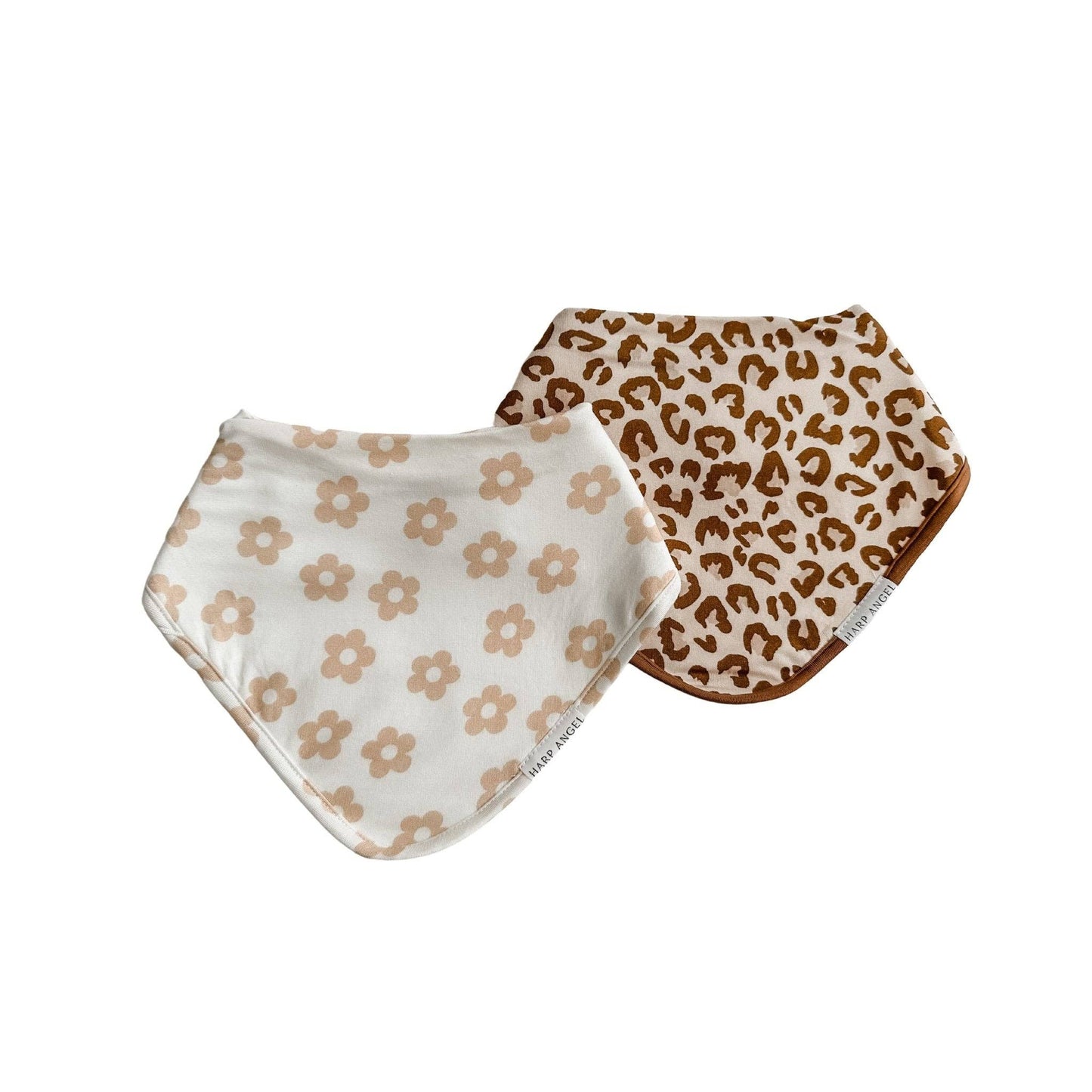 Baby Bib Set - Blush Daisy / Leopard